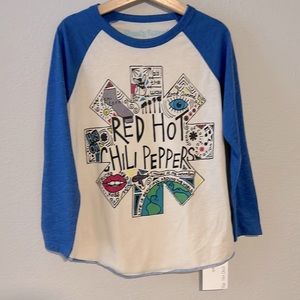 Rowdy Sprouts Red Hot Chili Peppers raglan t shirt size 6